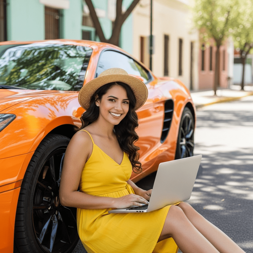 Happy couple by their car after completing Arizona defensive driving course